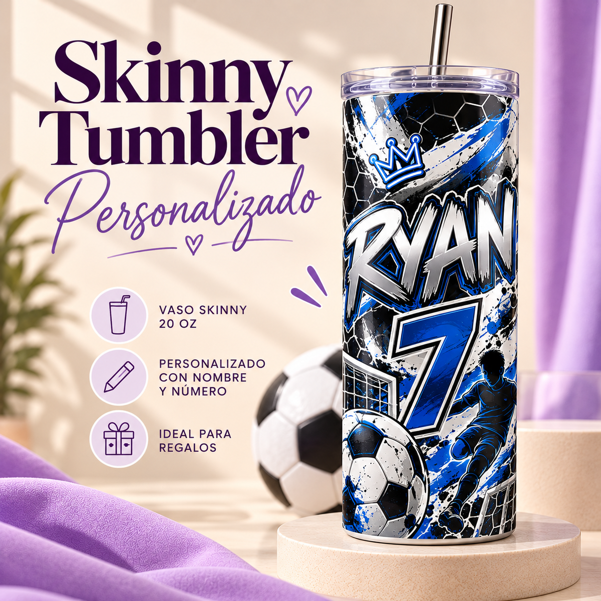 Skinny Tumbler (20 Onzas)